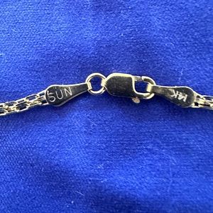 Necklace 14k yellow and white gold pendant with diamonds